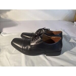 Clarks Collection Tilden‎ Mens Black Leather Cap Toe LaceUp Oxfords 10.5 M